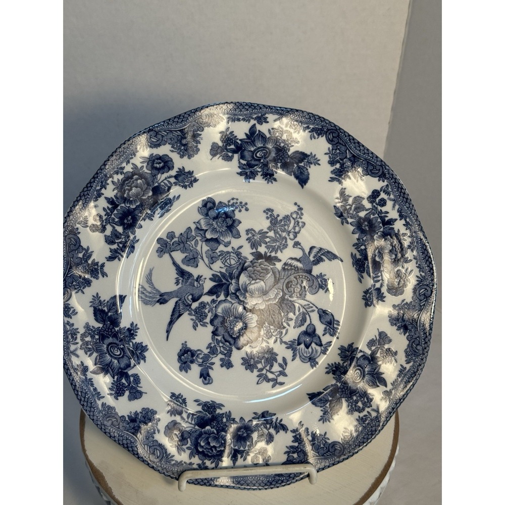 Johnson Brothers Asiatic Pheasant Blue & White Ceramic Dinner Plate Set England